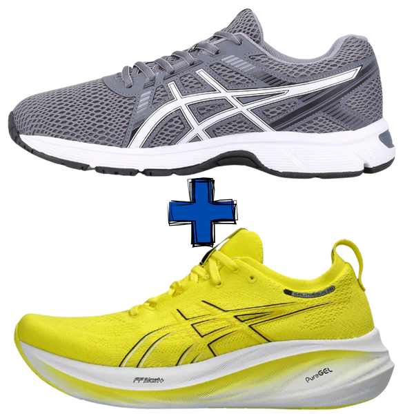 COMBO CON ZAPATILLAS Asics Gel-Nimbus 26 + Asics Gel-Impression 10